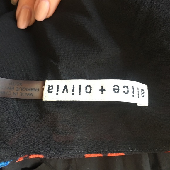 Alice + Olivia | black sheer floral blouse top - Picture 5 of 6